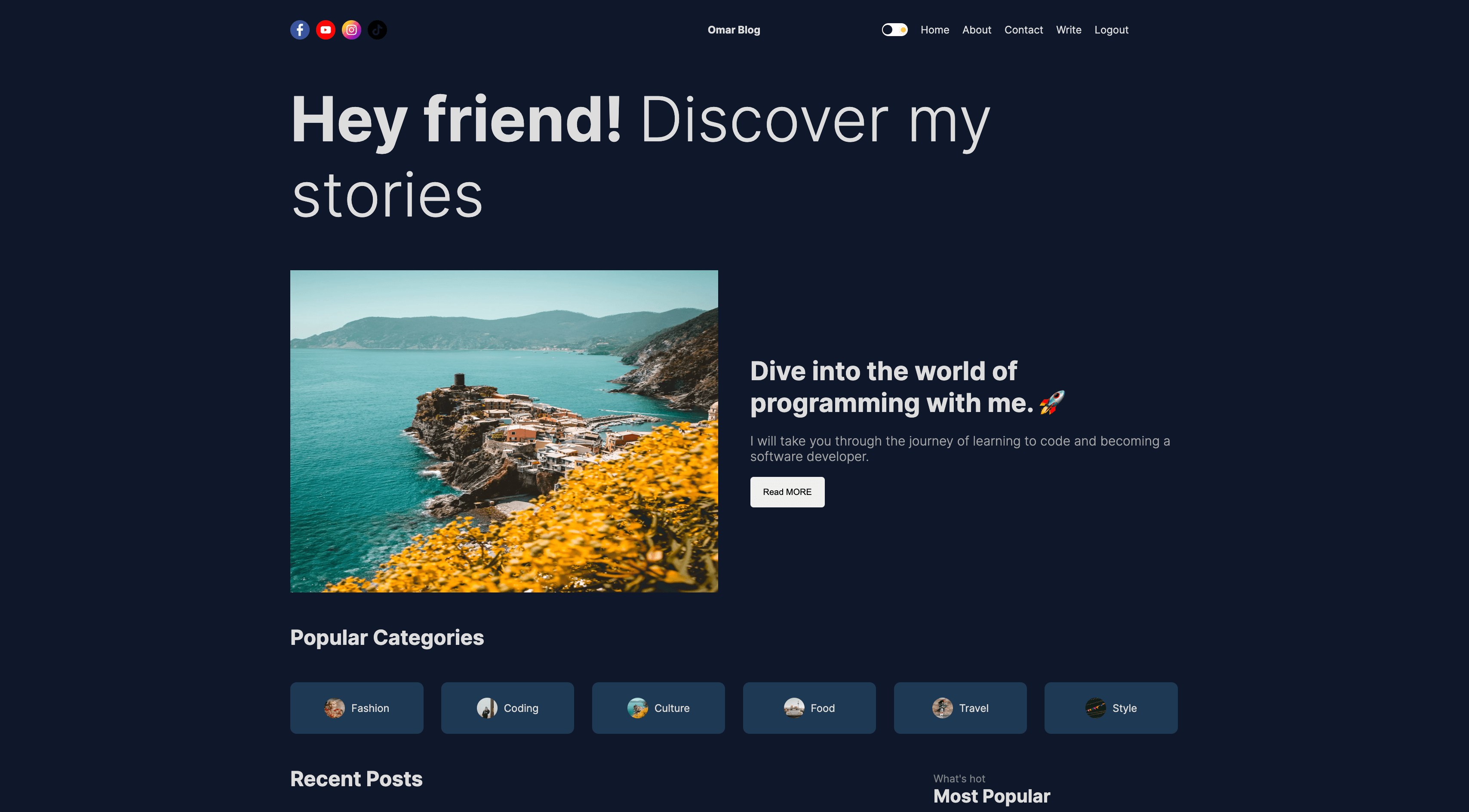 Omars NextJS Blog App